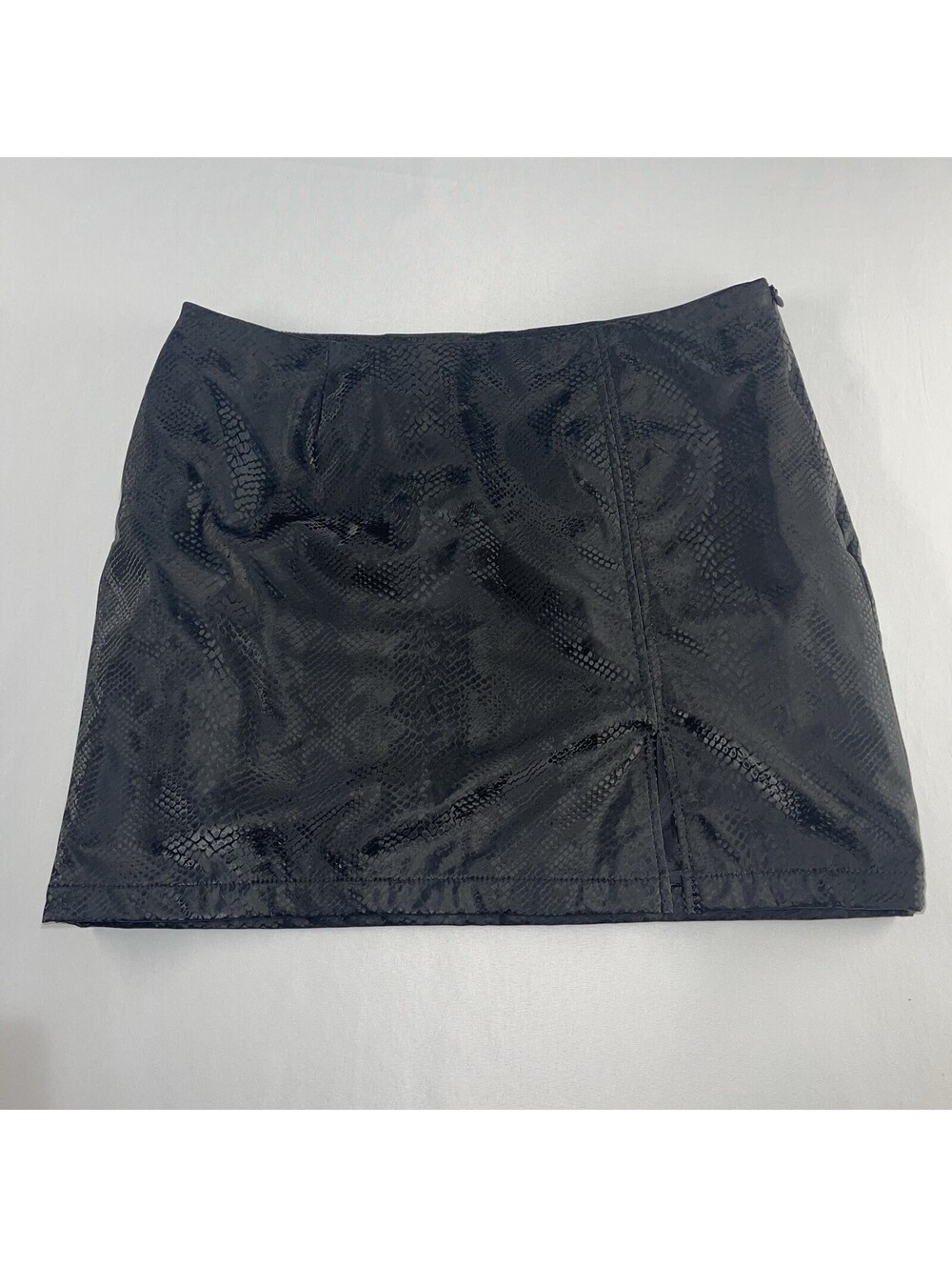 Juicy Couture Snake Print Mini Skirt Faux Leather Party Club Large Lined